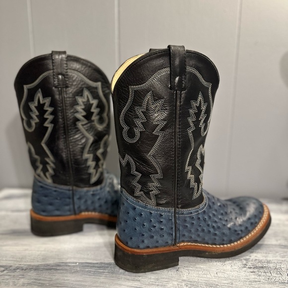 Men’s smoky mountain ostrich print western boots 7.5B - Picture 5 of 8